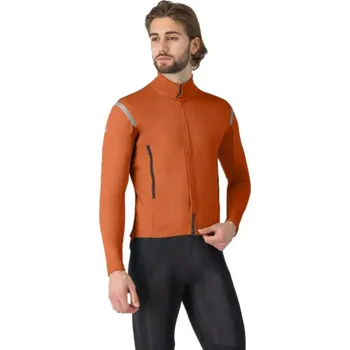 Cyklistická bunda CASTELLI Cyklistická zateplená bunda - PERFETTO ROS 3 - hnědá 2XL