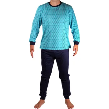 Pánské pyžamo Pánské pyžamo s manžetami Robert MB-3616 XXL petrolejová
