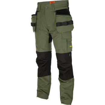 montérky BENNON Pánské strečové pracovní kalhoty EREBOS, zeleno-černé, Barva zeleno-čierna, Velikost 42