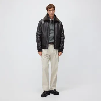 Pánské kalhoty Reserved - Bavlněné kalhoty carrot - béžová - RH015-08X - RH015-08X-30