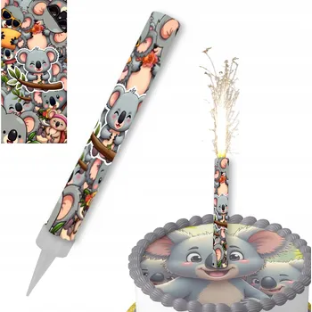 Dortová svíčka FONTÁNA FONTÁNA KAPYBARA SVÍČKA KAPYBARA NAROZENINOVÝ DORT 12cm