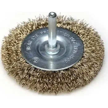 Příslušenství k brusce DEDRA Brusný kartáčový kotouč 100 mm s násadou, miskový, mosazný