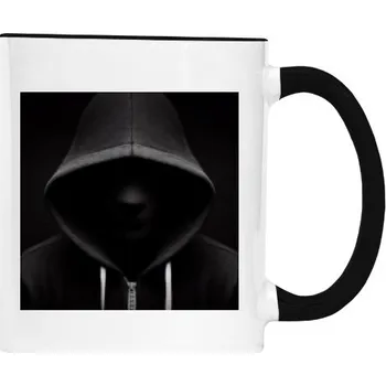 Hrnek malý barevný s potiskem Tajemný hacker