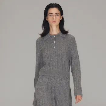 Dámský svetr Reserved - Svetr s příměsí vlny - tmavě šedá - 241GP-90M - 241GP-90M-S