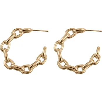 Náušnice Free Style Kruhové náušnice z chirurgické oceli MESS54 Barva: Zlatá