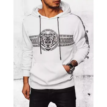 Pánská móda Pánská mikina s kapucí Barva Bílý DSTREET DStreet šedá 2184305