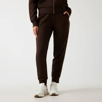 Dámské kalhoty Dámské Kalhoty GUESS NEW VICTOIRE SCUBA PANT W5YB11KBYE2-G1EB – Hnědá XS