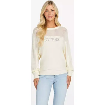 Dámský svetr GUESS dámský svetr Tina Crystal bílý XL