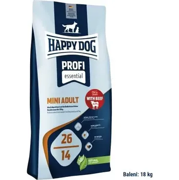 Krmivo pro psa HAPPY DOG PROFI-LINE ADULT Mini 18kg+DOPRAVA ZDARMA+masíčka Perrito 50g! (AKČNÍ BONUS 100KČ+ SLEVA PO REGISTRACI/PŘIHLÁŠENÍ SE SČÍTÁ! ;))