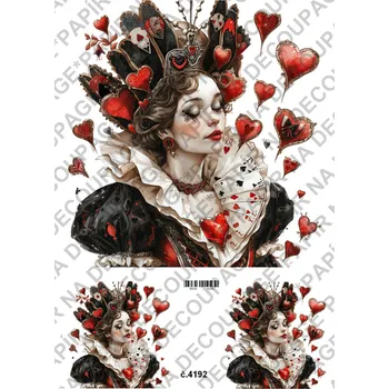 Umělecký papír Rýžový a soft papír na decoupage - Alenka v říši divů - KB04192 Materiál: Soft, Rozměr: A4