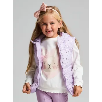 Sinsay - Prošívaná vesta s kapucí - levandulová - 704EI-04X - 704EI-04X-140