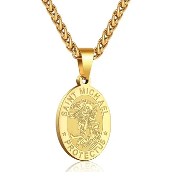 Přívěsek Impress Jewelry Přívěsek z chirurgické oceli Svatý Michael zlatá