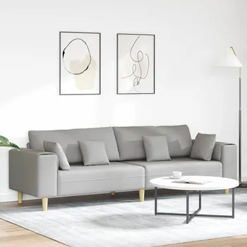 Pohovka vidaXL Tkaninové sofa s polštářem Oblačno šedá 208 cm textil [3335151]