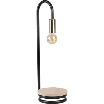 Lampička CANDELLUX Stolní lampa Abi černá zlatá 1x40W E14