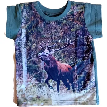 wadera Dětské tričko s potiskem vel. 158/164 Wadera vzor: Jelen tmavě zelený