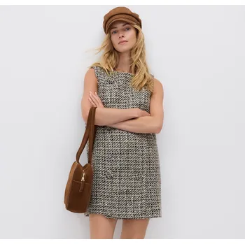 Dámské šaty Reserved - Tvídové mini šaty - vícebarevná - 233HU-MLC - 233HU-MLC-S