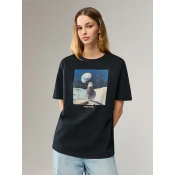 Dámská móda Tričko s potiskem - XS - House - černá - 643GV-99X