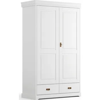 Šatní skříň Šatní skříň KANIA 2-dvéřová bez zrcadla bílá