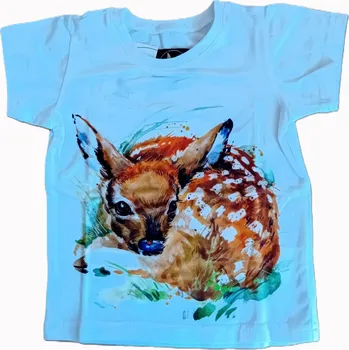 wadera Dětské tričko s potiskem vel. 110/116 Wadera vzor: Srneček bílý