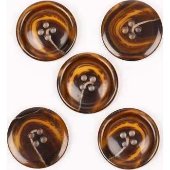 Knoflík Knoflík DROPS 708 - imitace rohoviny (teak) 25mm