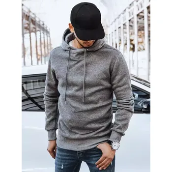 Pánská mikina Pánská mikina s kapucí tmavě šedá Dstreet DStreet šedá 2042922