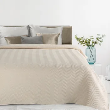 Přehoz na lůžko Přehoz na postel LEN3 krémový Rozměr přehozu (šířka x délka): 170x210cm