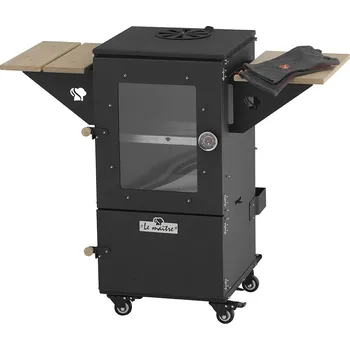 Zahradní gril Multifunkční gril Le Maitre černý - gril, udírna a otevřené ohniště v jednom