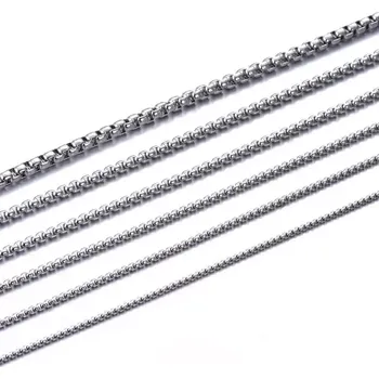 Náhrdelník Řetízek z chirurgické oceli Wheels - 2-5 mm / 40-90cm Stříbrný - Průměr ø 2 mm, Délka 45 cm