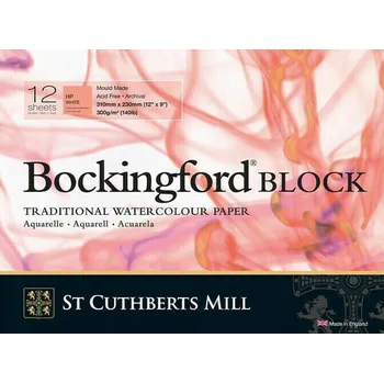 St Cuthberts Mill Bockingford H.P. Block Skicář 12 31 x 23 cm 300 g White