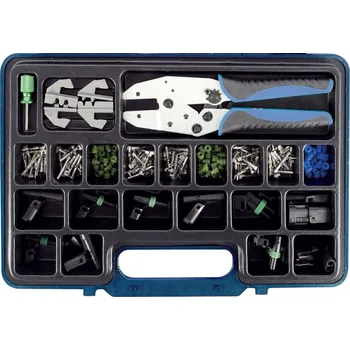 Ruční nářadí Sada na krimpování (lisování) vodotěsných elektrických konektorů, 220 dílů - Kunzer