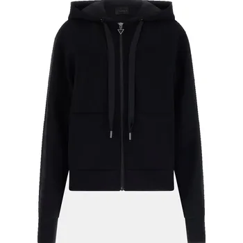 Dámská mikina Dámská Mikina GUESS NEW HOODED SCUBA SWEATSHIRT W5YQ05KBYE2-JBLK – Černá XS
