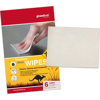 Čistící a impregnační ubrousky GrandHall na nerez (6 ks)
