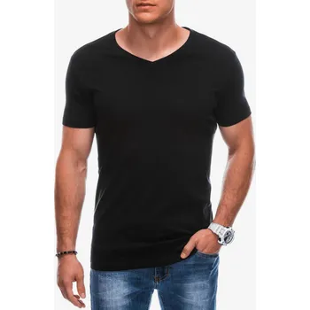 Pánské oblečení Edoti Pánské Černé pánské basic tričko Edoti Černá M (2319848)