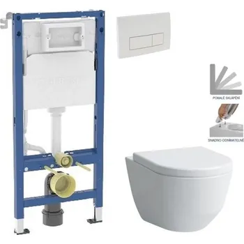 WC sada GEBERIT DuofixBasic s bílým tlačítkem DELTA51 + WC LAUFEN PRO + SEDÁTKO 458.103.00.2 51BI LP3