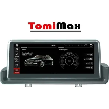 Autorádio TomiMax !!!AKCE!!! BMW 3/4 E90/E91/E92/E93 Android 14 autorádio HW výbava: 8 Core 4GB+32GB PX HIGH, Velikost obrazovky: Dotyková obrazovka: 10,25"
