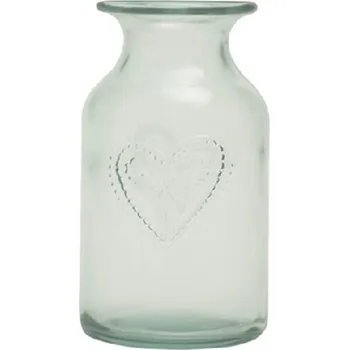 Váza Vázička z recyklovaného skla, 16 cm CORAZON, průhledná |Vidrios San Miguel (DOPRODEJ)|Recycled Glass