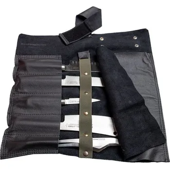 Zahradní gril Kožené rolovací pouzdro na nože Feuermeister NAPPA černá