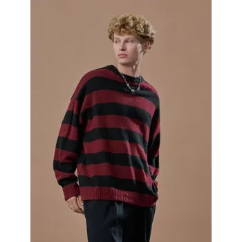 Pánský svetr Pruhovaný svetr - M - House - kaštanové - 050GP-83X