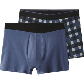 Boxerky esmara Men Pánské boxerky s BIO bavlnou, 2 kusy (kostka/modrá, 7/XL)