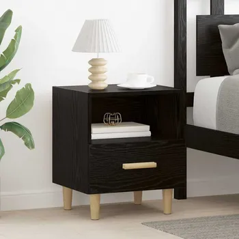 Ložnice vidaXL Noční skříňka 2 pcs Černý dub 40 x 35 x 47 cm kompozitní dřevo [880588]