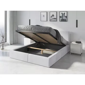 Postel Postel se zvedacím roštem Hilton II 140 x 200 bílá | bez matrace (nosnost postele 400kg)