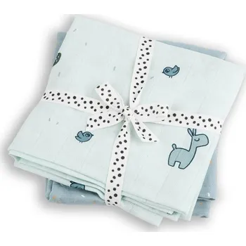 látková plena DONE BY DEER Zavinovací mušelínové plenky Lalee 2ks GOTS modré