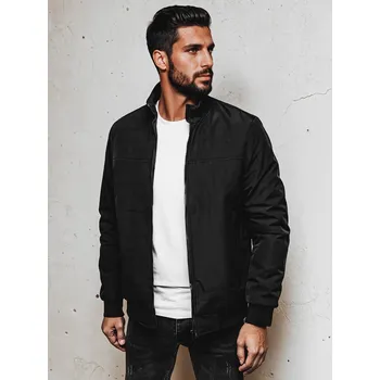 Pánská bunda Pánská přechodná bunda černá DStreet černá | bílá | šedá 3257909