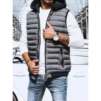 Pánská bunda Pánská vesta DStreet Grey DStreet černá | bílá | šedá 1995753