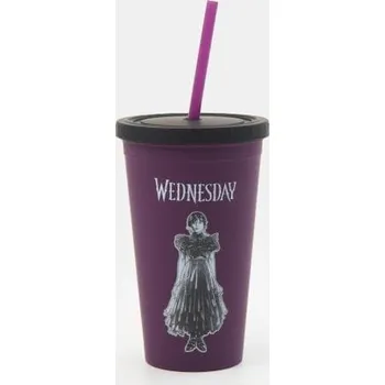 Stolování Sinsay - Znovu použitelný hrnek s&nbsp;brčkem Wednesday - vícebarevná - 254ES-MLC - 254ES-MLC-ONE