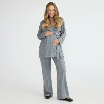 Dámské kalhoty Reserved - Žerzejové kalhoty z viskózové směsi - středně šedá - 828HD-85X - 828HD-85X-XS