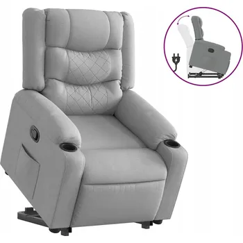 Křeslo Zvedací křeslo světle šedé 77x93x99 Cm