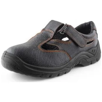 Pracovní obuv CANIS Sandály s ocelovou špicí STONE nefrit S1, Barva čierna, Velikost 49