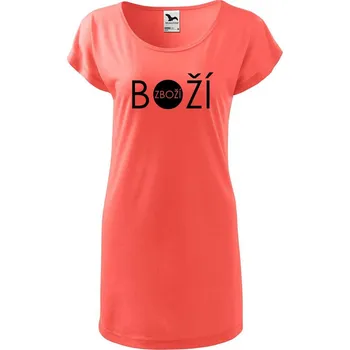 Dámské tričko DOBRÝ TRIKO Dámské tričko/šaty Boží zboží Velikost: L, Barva: Korálová