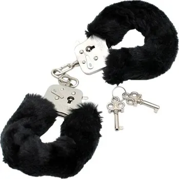 Rimba Kovová pouta na ruce oplyšovaná - černá